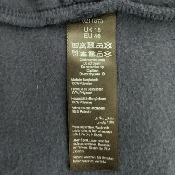Blue Zip Fleece Pullover / Size 2X / NWOT - Picture 7 of 7